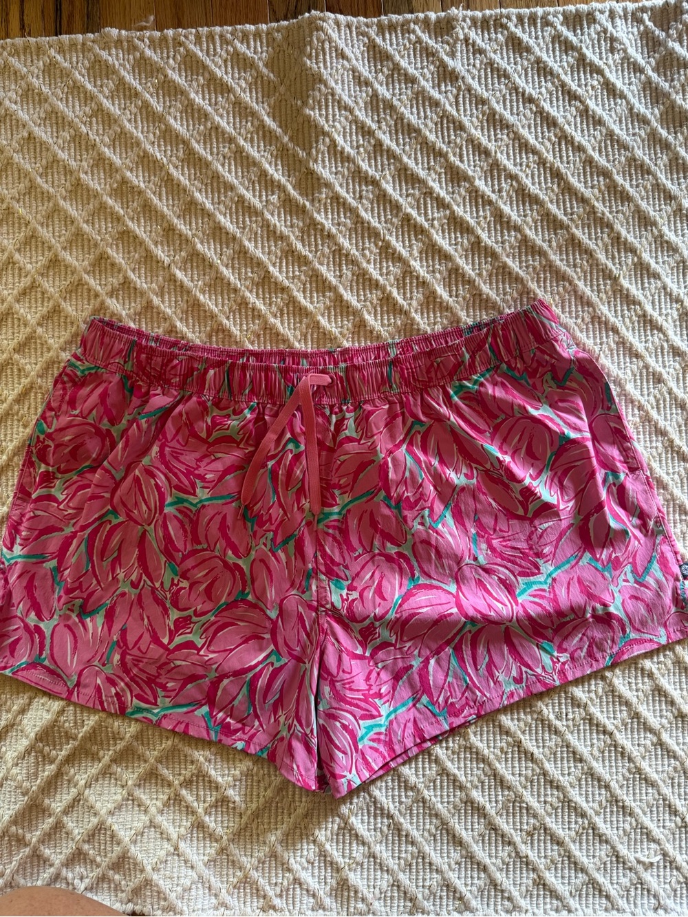 Lauren James Pink Floral Elastic Waist Shorts